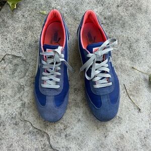 Puma Classic Wedge Carolina Stripe, size 9